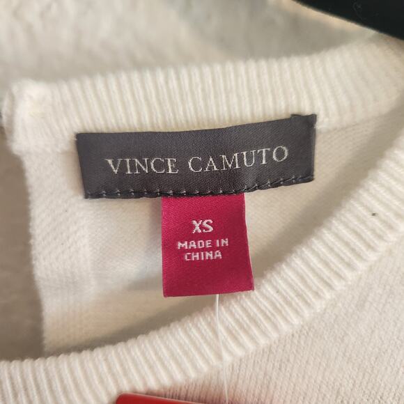 Vince Camuto Women's Size XS White Short Sleeve Sweater NWT - Picture 4 of 7